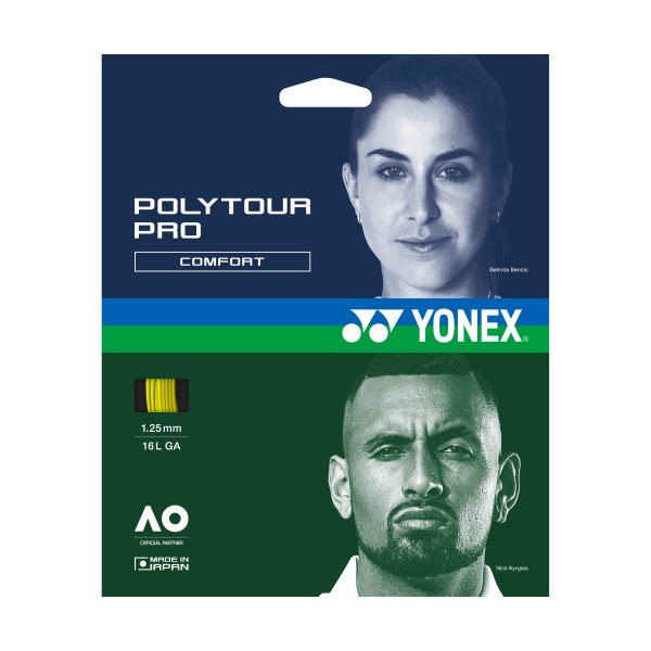 Yonex Poly Tour Pro Single Set gelb Saitenset